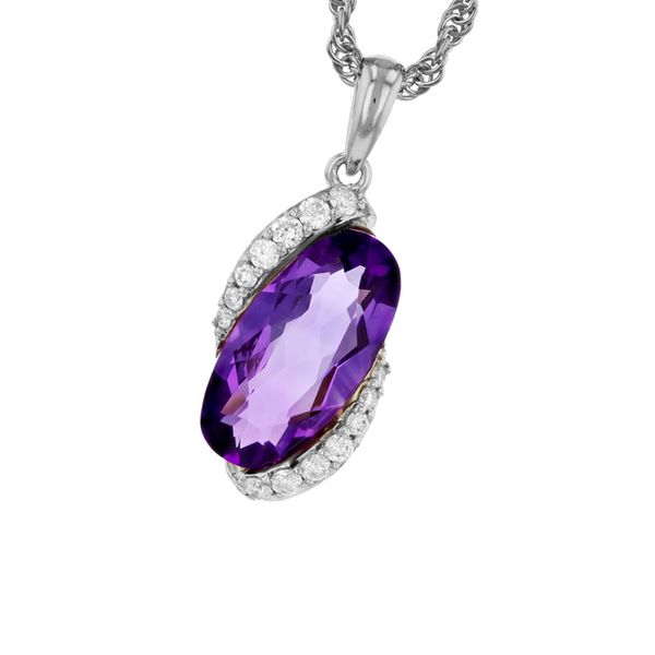 White Gold Amethyst Necklace Don's Jewelry & Design Washington, IA