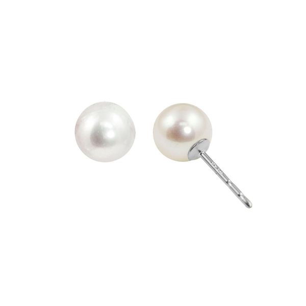 14kt White Gold Pearl Earrings Don's Jewelry & Design Washington, IA