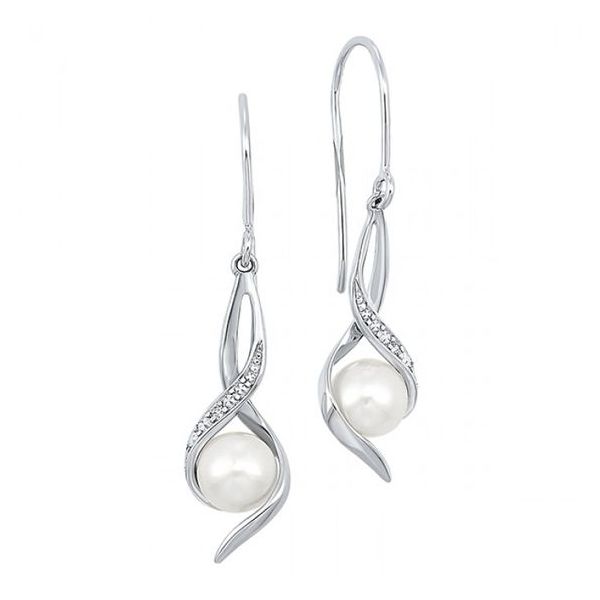 Sterling Silver Pearl Drop Earrings Don's Jewelry & Design Washington, IA