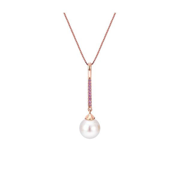 14kt Rose Gold Pearl & Amethyst Necklace Don's Jewelry & Design Washington, IA