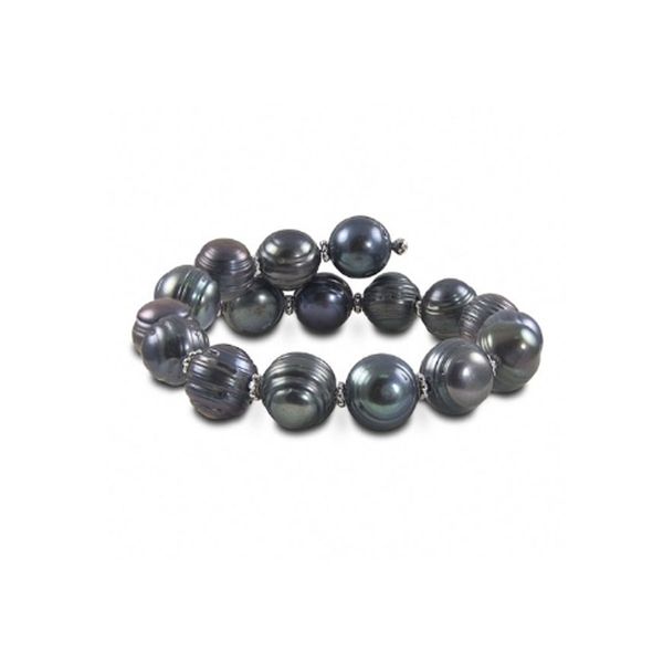 Sterling Silver 10mm Dyed Black Freshwater Pearl Bracelet Don's Jewelry & Design Washington, IA