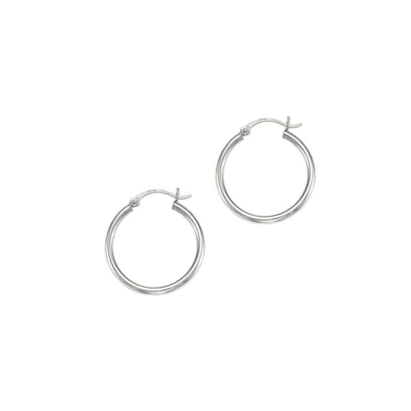 14kt White Gold Hoop Earrings Don's Jewelry & Design Washington, IA