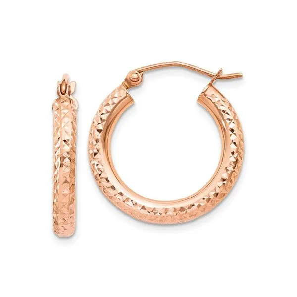 14kt Rose Gold Hoop Earrings Don's Jewelry & Design Washington, IA