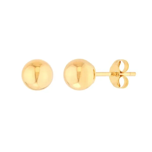 14kt Yellow Gold Ball Stud Earrings Don's Jewelry & Design Washington, IA