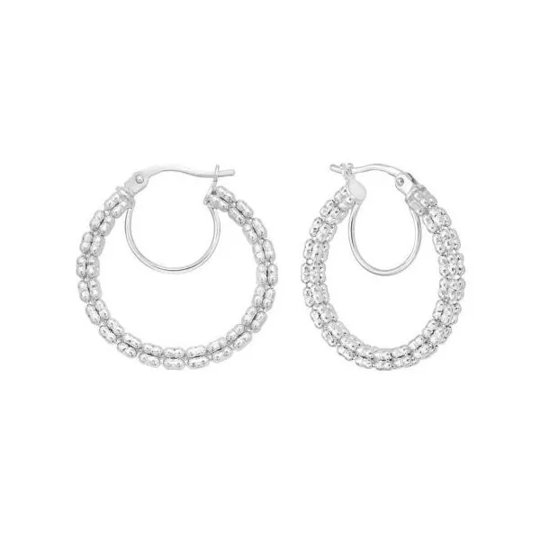 14kt White Gold Hoop Earrings Don's Jewelry & Design Washington, IA