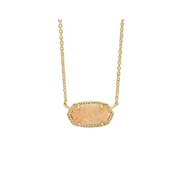 Gold Plate Pink Quartz Necklace Don's Jewelry & Design Washington, IA