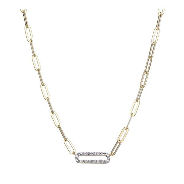 Yellow Gold Plate Paperclip Necklace Don's Jewelry & Design Washington, IA