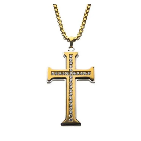 Gold Plated CZ Cross Necklace Don's Jewelry & Design Washington, IA