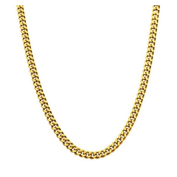 18kt Yellow Gold Plated Diamond Cut Curb Chain Don's Jewelry & Design Washington, IA