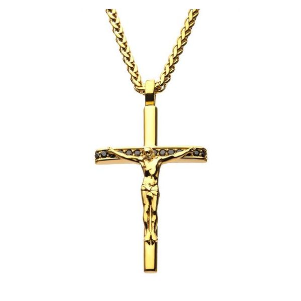 Yellow Gold Plate Cross Necklace Don's Jewelry & Design Washington, IA