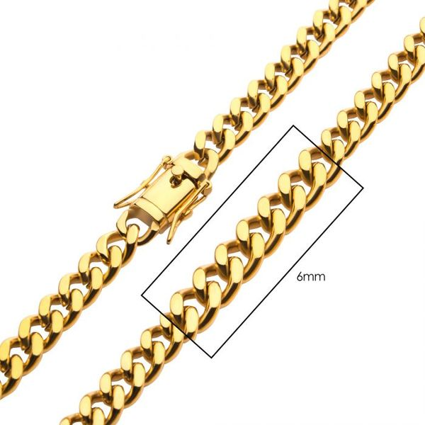 6mm 18Kt Gold Plate Miami Cuban Chain Image 2 Don's Jewelry & Design Washington, IA