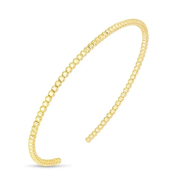 14kt Yellow Gold 2mm Cuff Bracelet Image 2 Don's Jewelry & Design Washington, IA