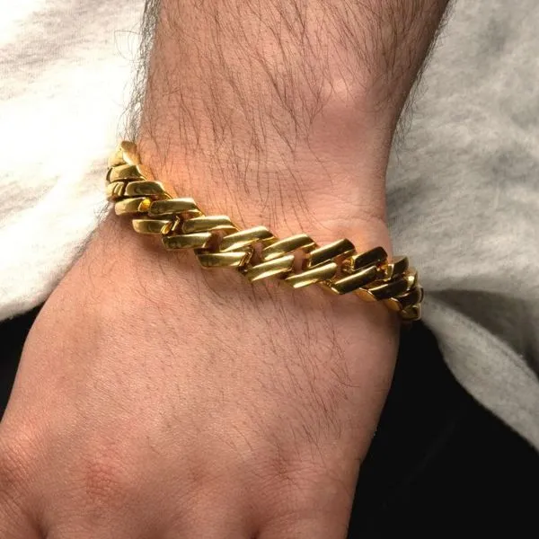 18kt cuban cheap link bracelet