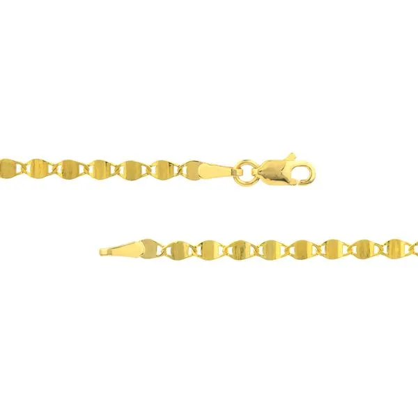 10kt Yellow Gold 2.70mm Valentino Link Bracelet Don's Jewelry & Design Washington, IA