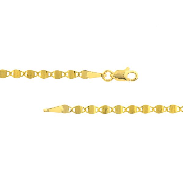 10kt Yellow Gold 2.70mm Valentino Link Bracelet Don's Jewelry & Design Washington, IA