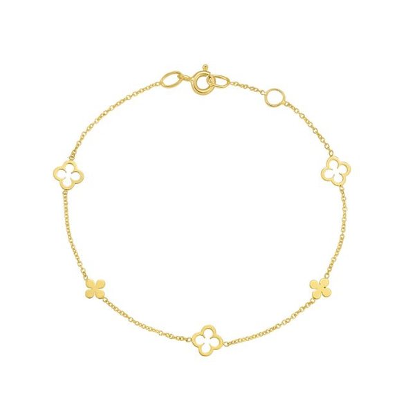 14K Gold Clover Bracelet Don's Jewelry & Design Washington, IA