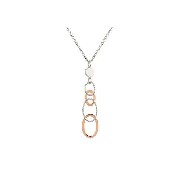 Sterling Silver & Rose Gold Plate Necklace Don's Jewelry & Design Washington, IA