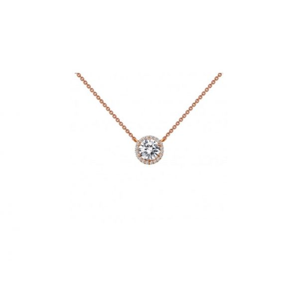 Rose Gold Plate Simulated Diamond Necklace Don's Jewelry & Design Washington, IA