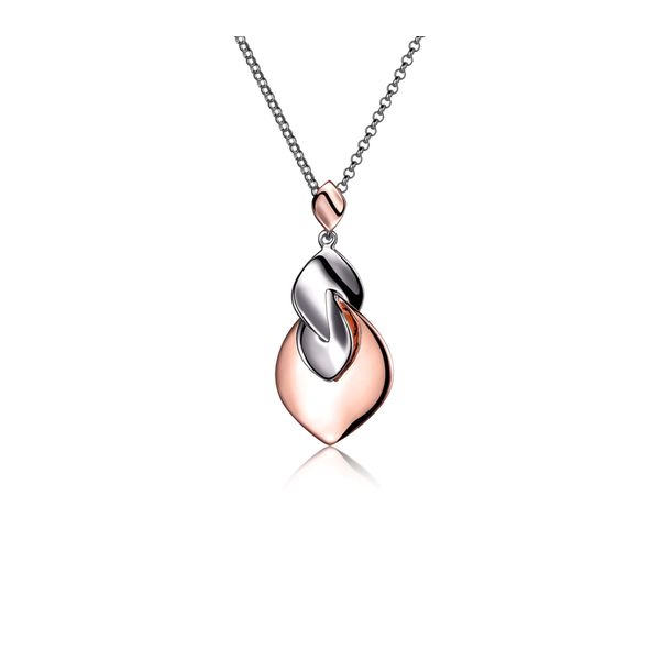 Sterling Silver & Rose Gold Plate Rose Petal Necklace Don's Jewelry & Design Washington, IA