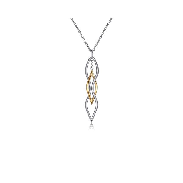 Sterling Silver & Yellow Gold Plate Wave Necklace Don's Jewelry & Design Washington, IA