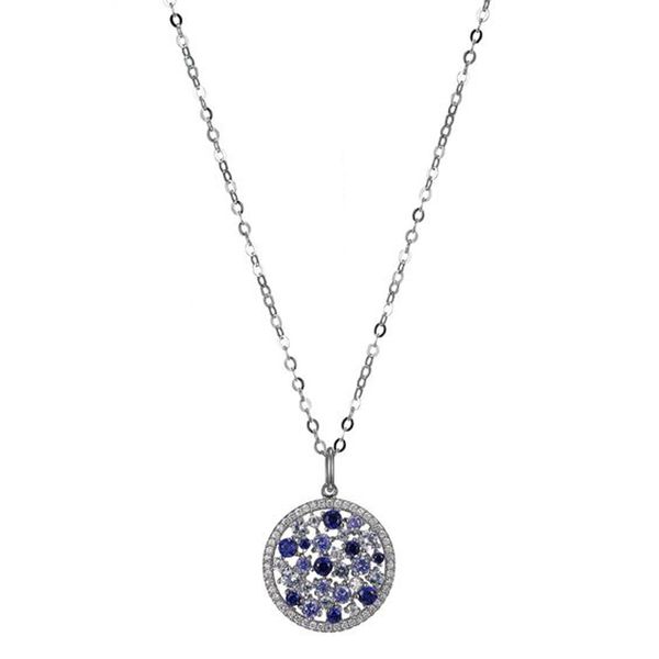 Sterling Silver Synthetic Blue Corundum Necklace Don's Jewelry & Design Washington, IA