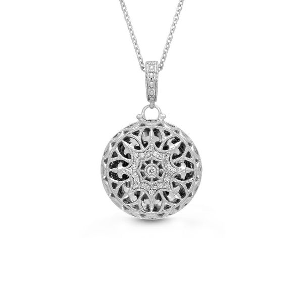 Sterling Silver Diamond Locket Necklace Don's Jewelry & Design Washington, IA