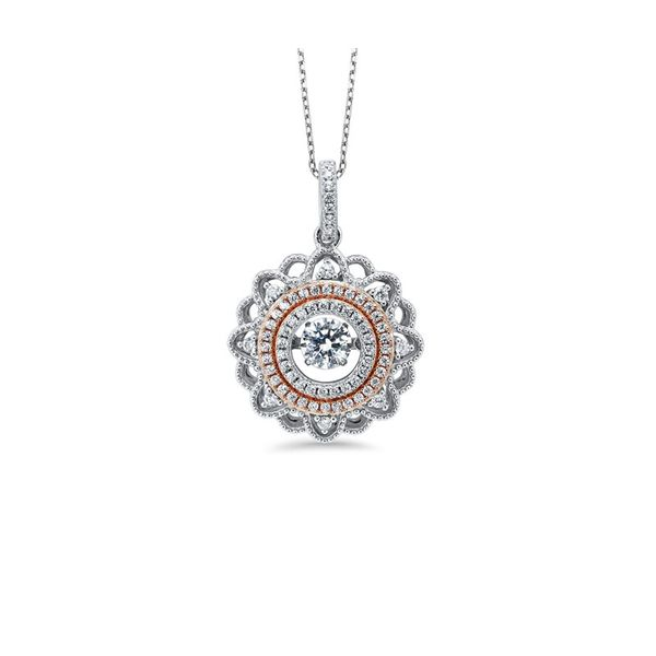 Sterling Silver & Rose Gold CZ Necklace Don's Jewelry & Design Washington, IA
