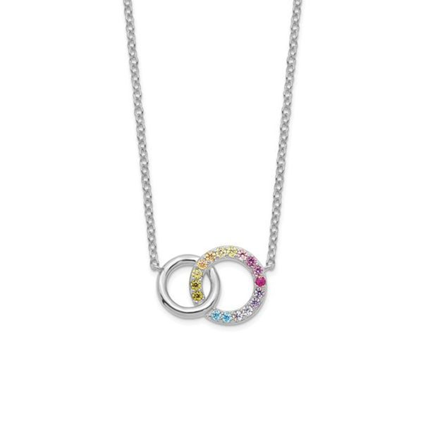 Sterling Silver Rainbow CZ Necklace Don's Jewelry & Design Washington, IA