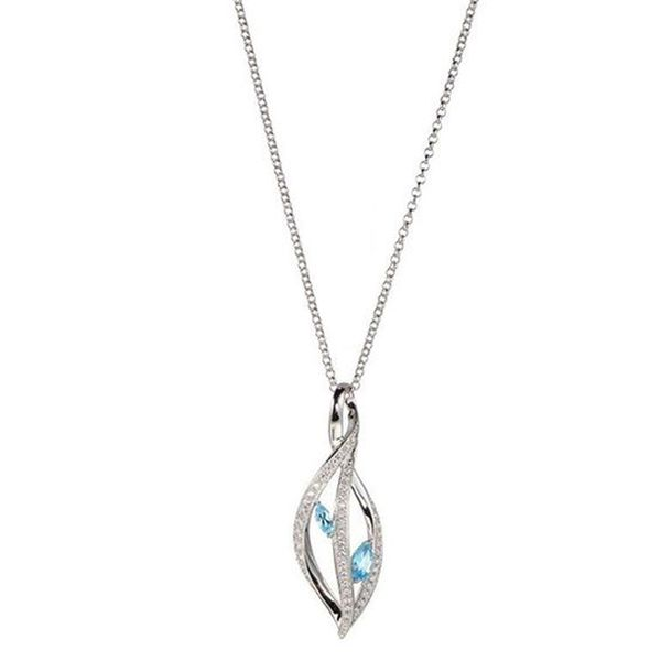 Sterling Silver Blue Topaz Necklace Don's Jewelry & Design Washington, IA