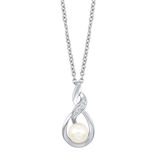 Sterling Silver Pearl & Crystal Necklace Don's Jewelry & Design Washington, IA