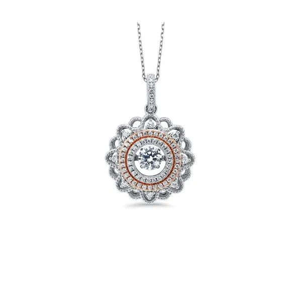 Sterling Silver & Rose Gold Plate CZ Necklace Don's Jewelry & Design Washington, IA