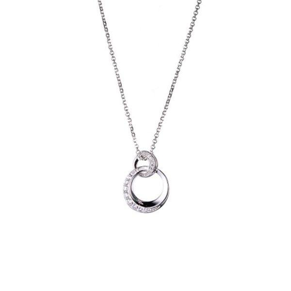 Sterling Silver CZ Circle Necklace Don's Jewelry & Design Washington, IA