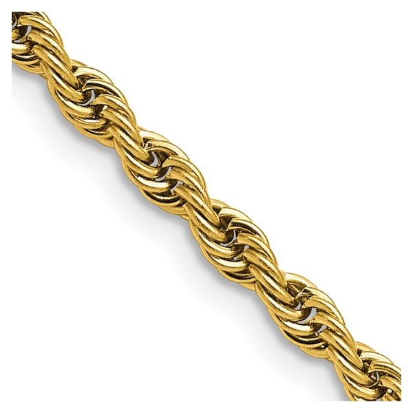 Stainless Steel Yellow Gold Plate Rope Chain Don's Jewelry & Design Washington, IA