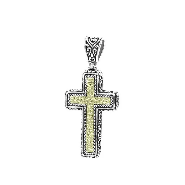 Sterling Silver & 18kt Yellow Gold Cross Pendant Don's Jewelry & Design Washington, IA