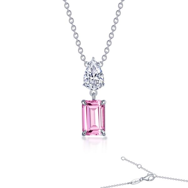 Fancy Lab-Grown Pink Sapphire Necklace Don's Jewelry & Design Washington, IA