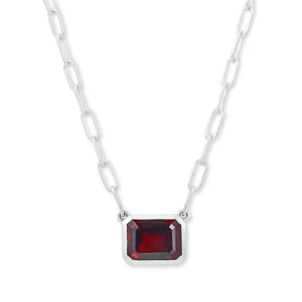 Sterling Silver Garnet Necklace Don's Jewelry & Design Washington, IA