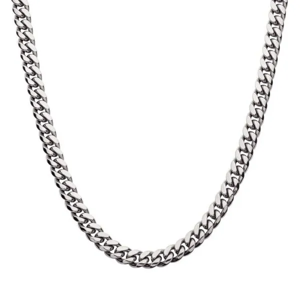 8mm Steel Miami Cuban Lab Grown Diamond Chain Image 2 Don's Jewelry & Design Washington, IA