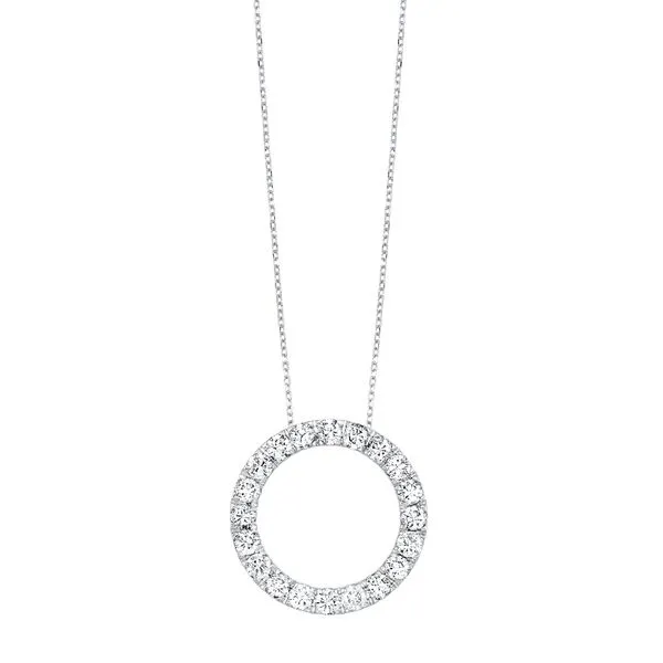 Sterling Silver Diamond Circle Necklace Don's Jewelry & Design Washington, IA