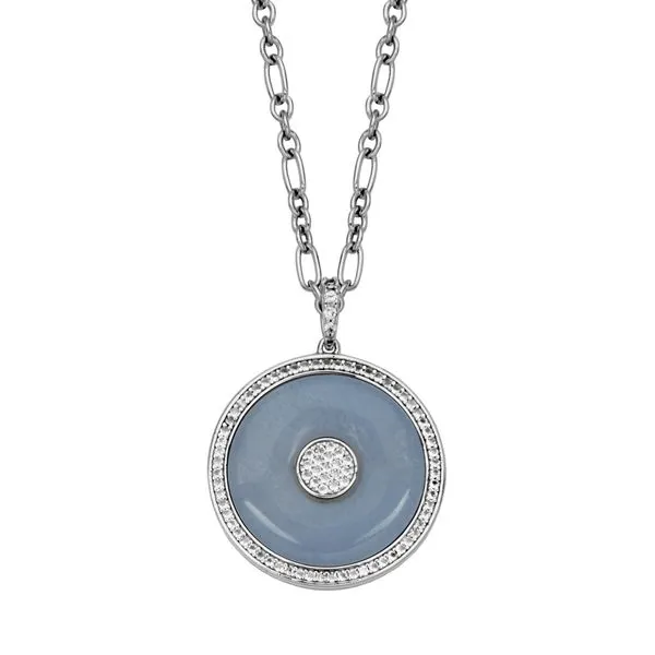 Sterling Silver Blue Lace Agate Necklace Don's Jewelry & Design Washington, IA