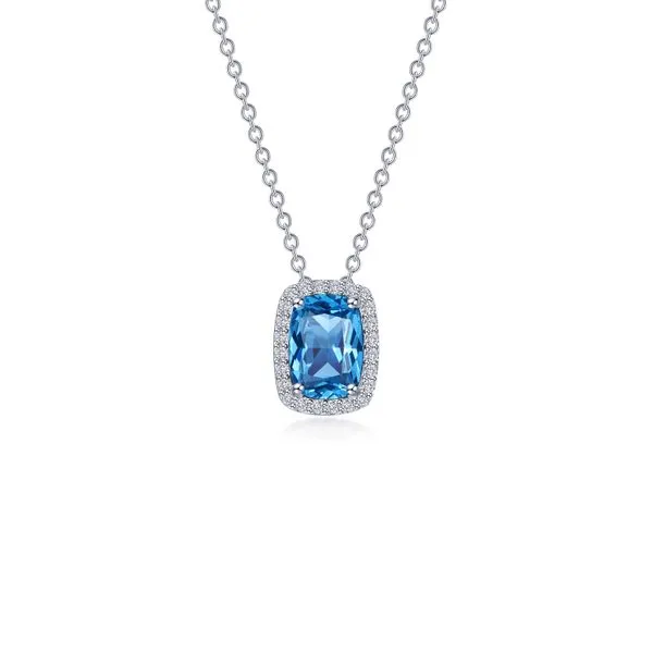 Sterling Silver Simulated Blue Topaz Necklace Don's Jewelry & Design Washington, IA