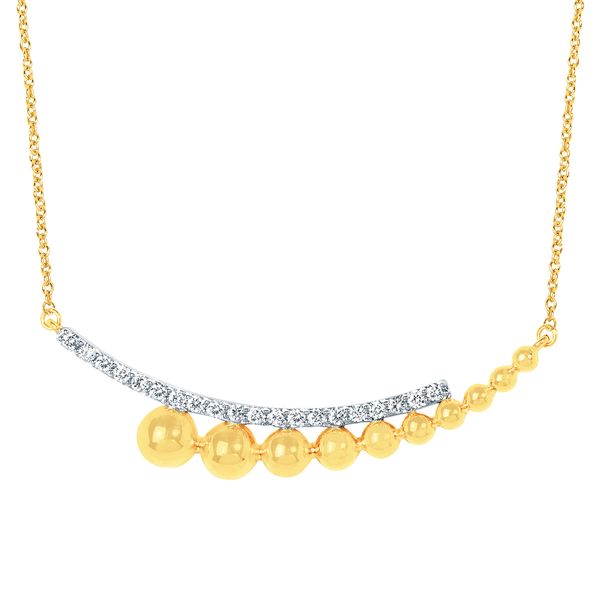 Gold Plate Lab Grown Diamond Necklace Don's Jewelry & Design Washington, IA