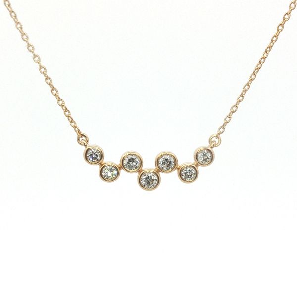 Yellow Gold Plate Lab Grown Diamond Necklace Don's Jewelry & Design Washington, IA