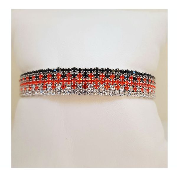 Orange, Black, & White Crystal Bracelet Don's Jewelry & Design Washington, IA