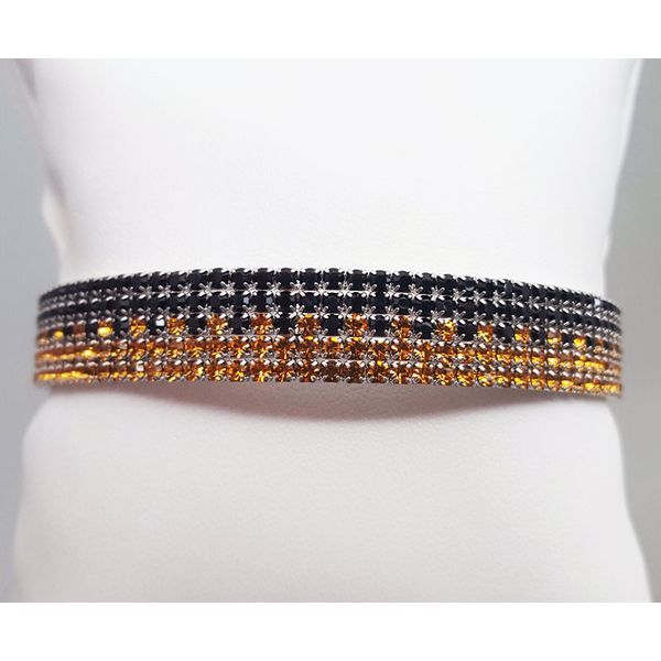 Black and Gold 5 Row Crystal Cuff Don's Jewelry & Design Washington, IA