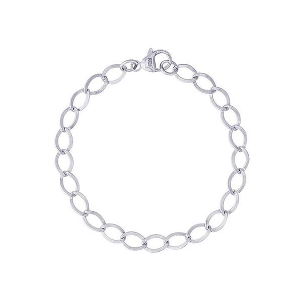 Sterling Silver Curb Link Charm Bracelet Don's Jewelry & Design Washington, IA