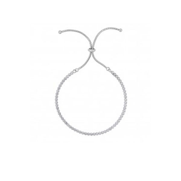 Sterling Silver Shiny Adjustable Tennis Bracelet Don's Jewelry & Design Washington, IA
