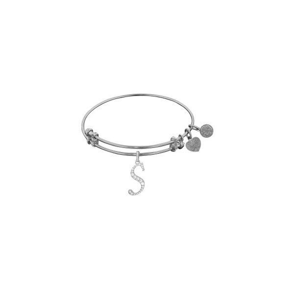 Brass White Initial S Angelica Bracelet Don's Jewelry & Design Washington, IA