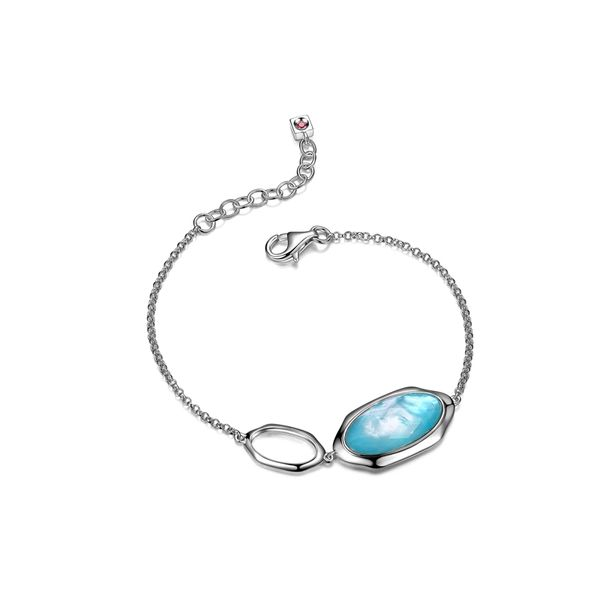 Sterling Silver Dyed Blue Shell Bracelet Don's Jewelry & Design Washington, IA