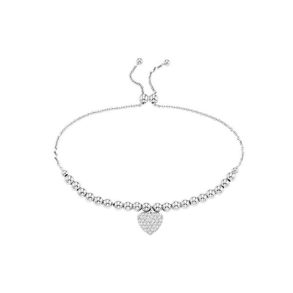 Sterling Silver CZ Heart Bracelet Don's Jewelry & Design Washington, IA