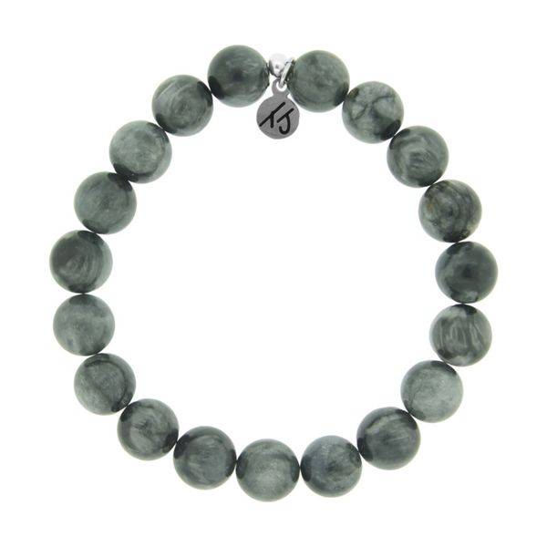 Classic Grey Hawk Eye Men's Beaded Bracelet Don's Jewelry & Design Washington, IA